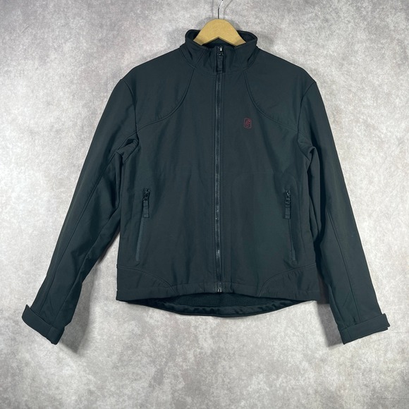 Chick Fil A Jacket Womens Small Black Fleece Lined Full Zip Employee Work Oobe - Picture 1 of 10